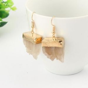 Champagne Glow Resin Drop Style Earrings